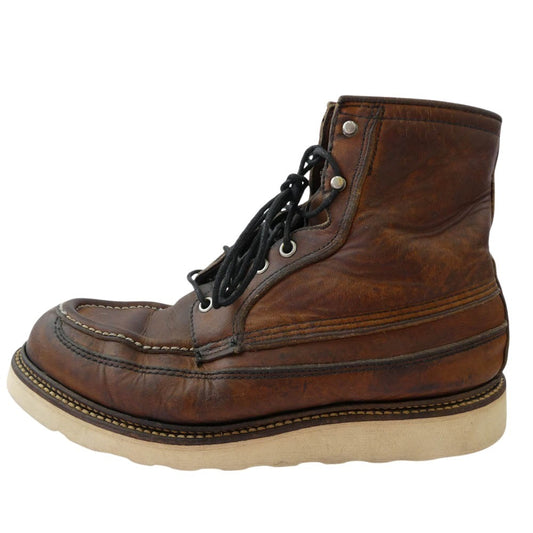 RED WING レッドウィング 50周年記念 四角犬タグ アイリッシュセッター ワークブーツ ダークブラウン系 8.5E【中古】