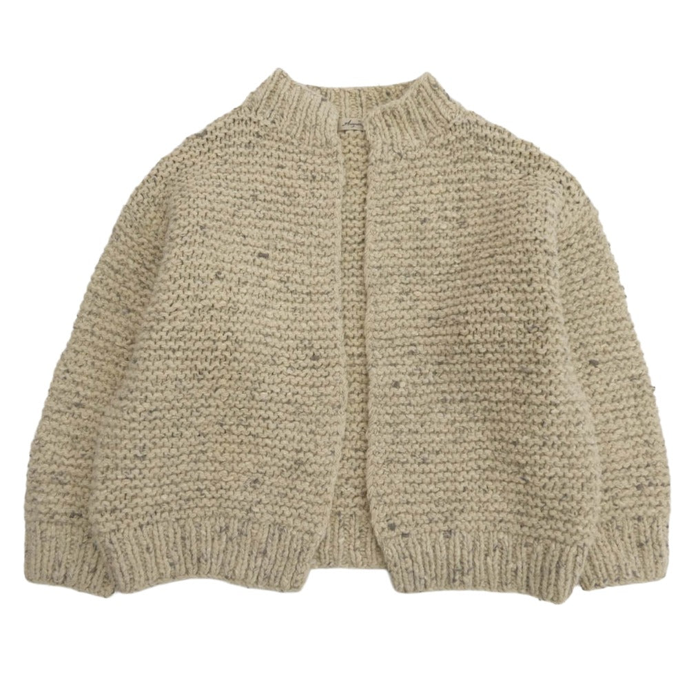 イチアンティークス アンゴラ混 ローゲージ カーディガン ベージュ系