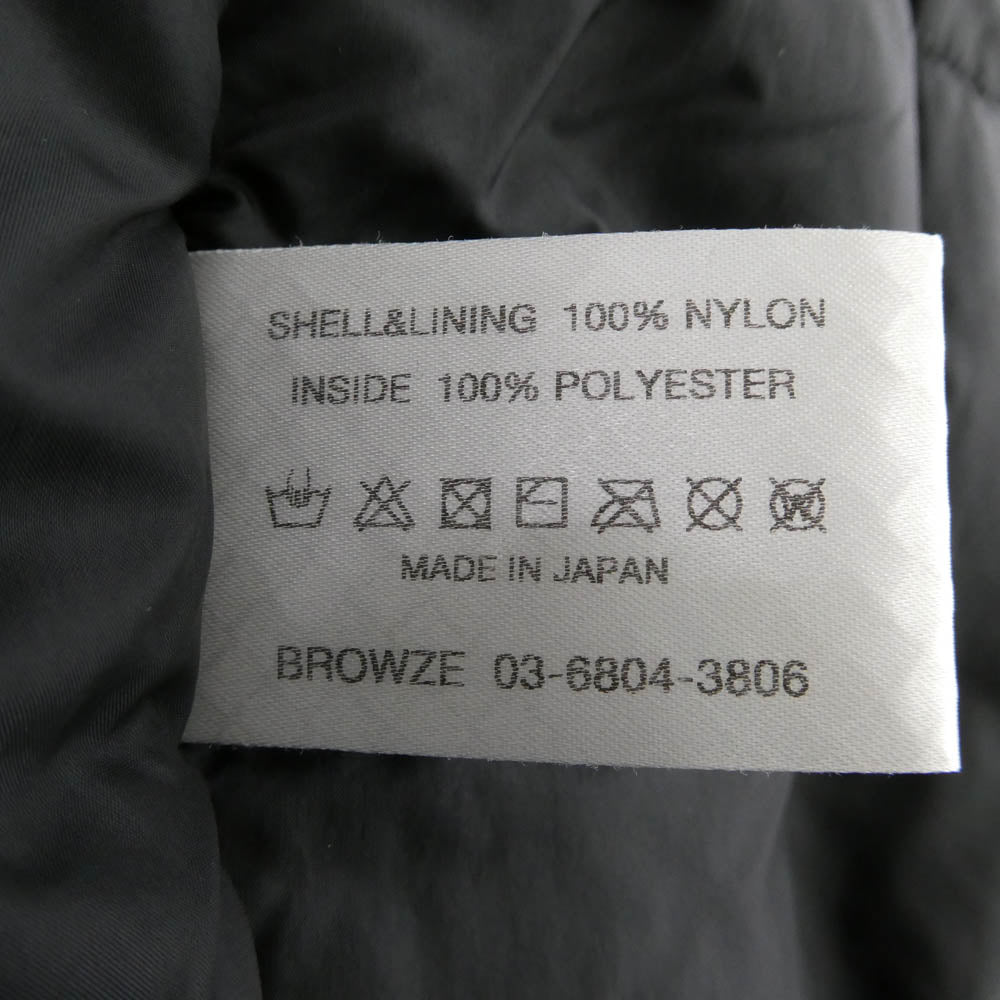 The Ennoy Professional ザ エンノイ プロフェッショナル 24AW AW24BRENJK03LP PADDED JACKET パデッド ジャケット ロゴ刺繍 中綿 ナイロン ブラック系 L【中古】