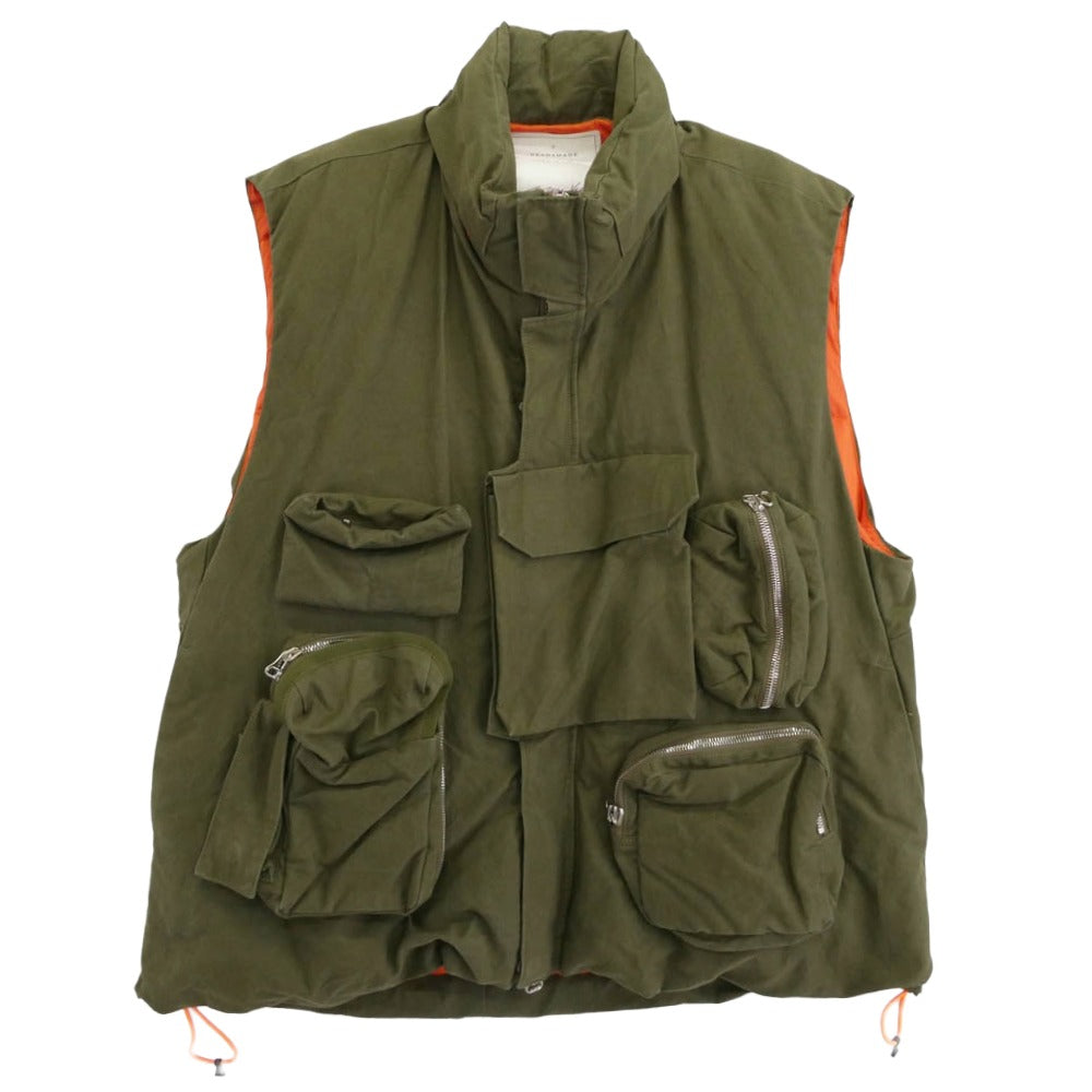 READY MADE レディメイド 19AW RE-CO-KH-00-00-85 TACTICAL VEST タクティカル マルチポケット ダウンベスト カーキ系 1【中古】 READY MADE レディメイド 19AW RE-CO-KH-00-00-85 TACTICAL VEST