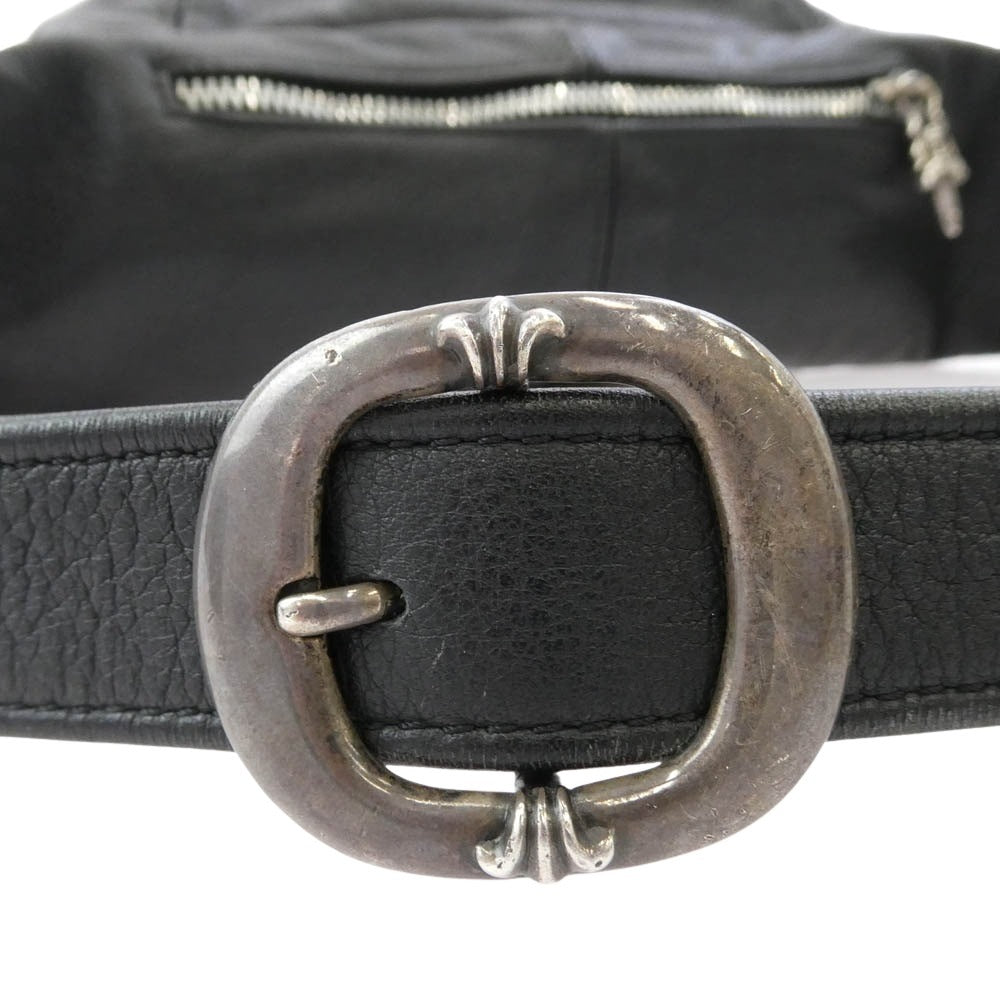 CHROME HEARTS クロムハーツ(原本無) プレーンスナットパック #3 ダガージップ ボディ バッグ ブラック系【中古】