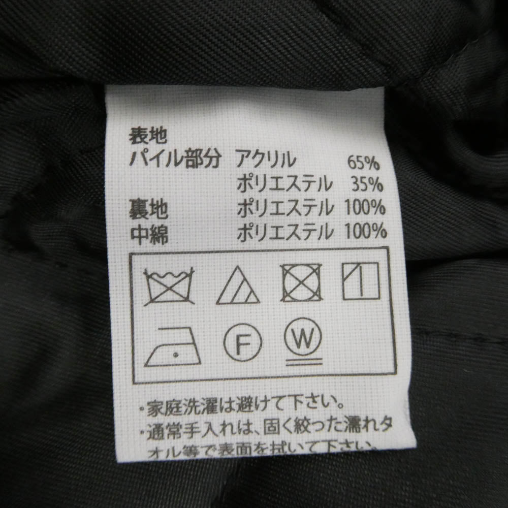 COOTIE クーティー 20AW Ombre Boa Check Track Jacket オンブレチェック ボア 中綿 フリース ジャケット ブラック系 ネイビー系 M【中古】