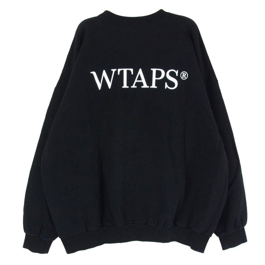 WTAPS ダブルタップス 22AW 222ATDT-CPM02S LOCKS SWEATER COTTON ロックス セーター コットン スウェット トレーナー ブラック系 x04【中古】