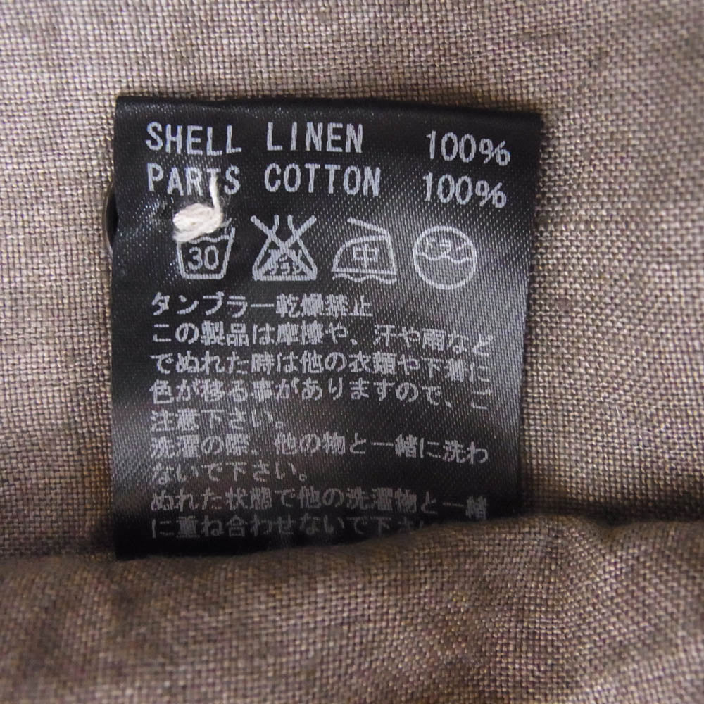 GERUGA ゲルガ GR-S-41 LINEN COTTON リネン コットン オープンカラー 半袖 シャツ ブラウン系 3【中古】