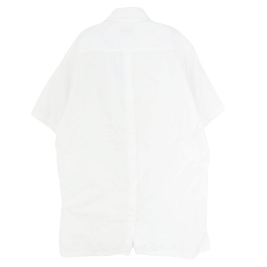 Yohji Yamamoto POUR HOMME ヨウジヤマモトプールオム 24SS HS-B59-057 BACK BUTTONS BLOUSE バックボタン 半袖 シャツ ブラウス ホワイト系 3【中古】