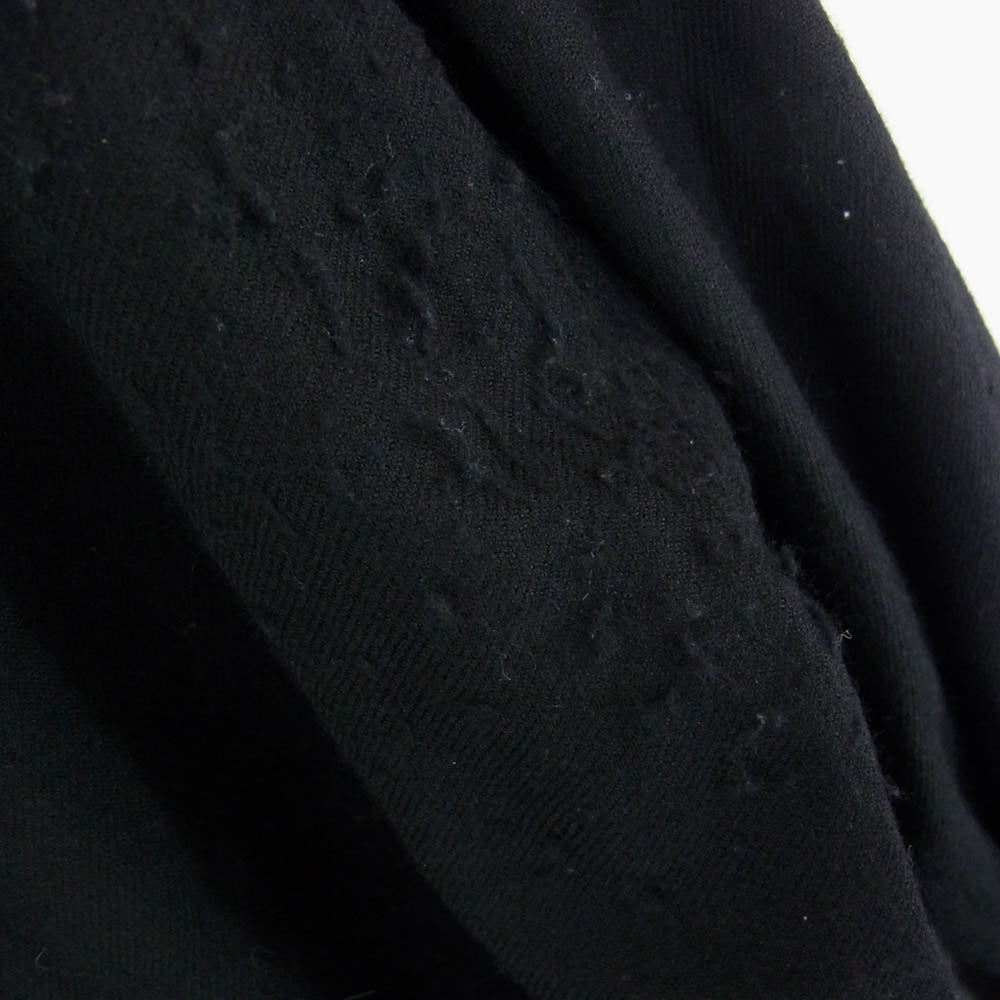 Yohji Yamamoto POUR HOMME ヨウジヤマモトプールオム 22AW HE-B15-507 ウール100% 二重襟 ブラウス 長袖 シャツ ブラック系 4【中古】