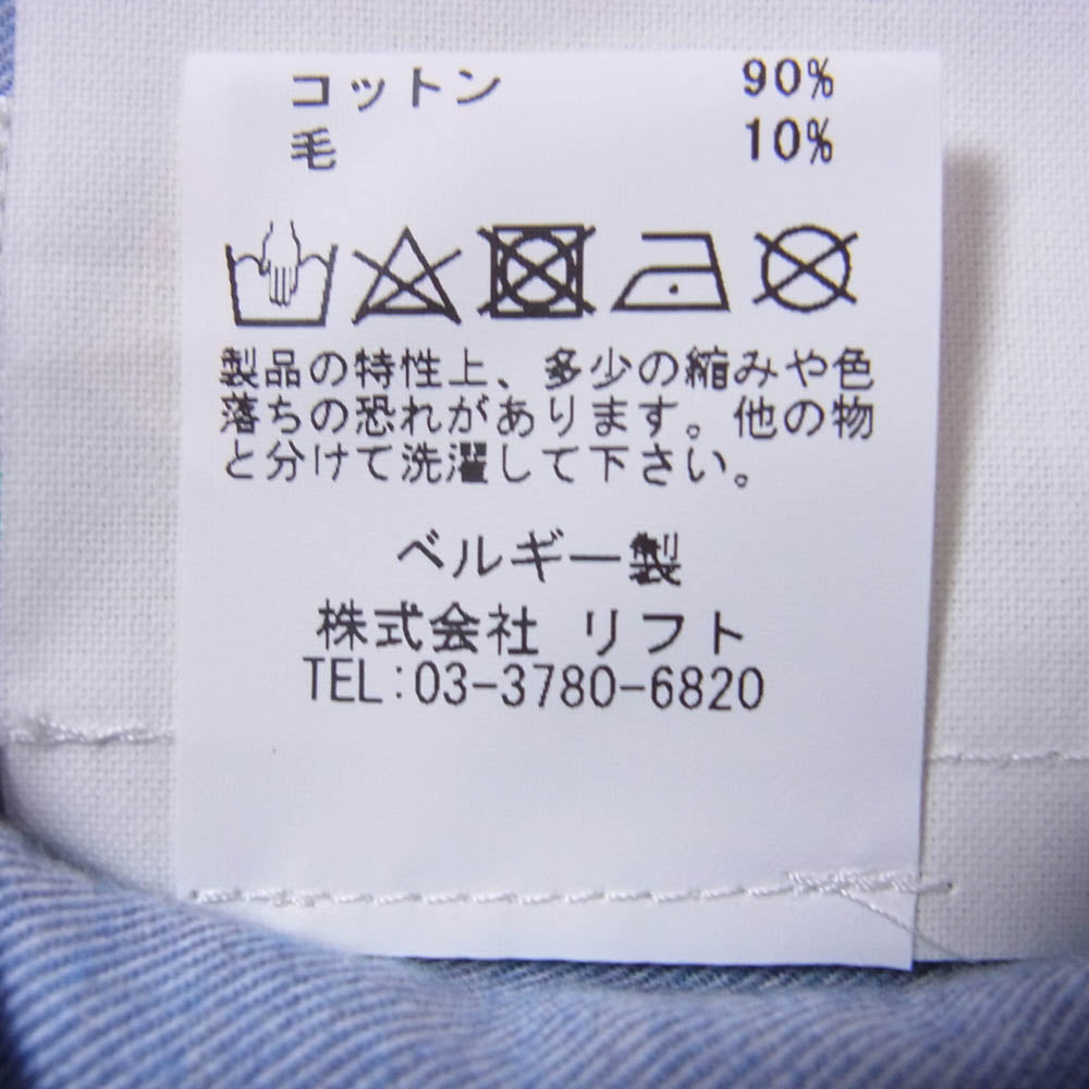 STEPHAN SCHNEIDER ステファンシュナイダー カシミヤ混 コットン 長袖 レギュラーカラー シャツ ライトブルー系 4【中古】