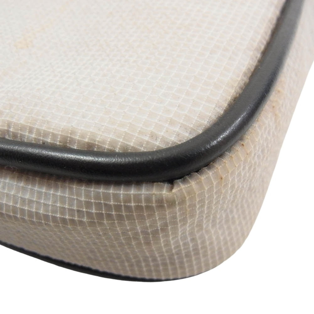 MONCLER モンクレール レザー メッシュ スマホショルダー バッグ グレー系【中古】