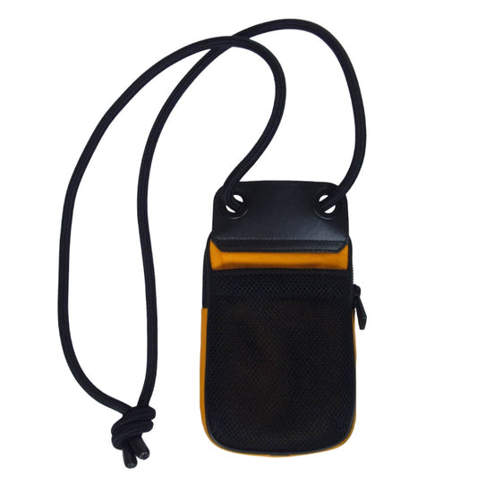 MONCLER モンクレール レザー メッシュ スマホショルダー バッグ オレンジ系【中古】