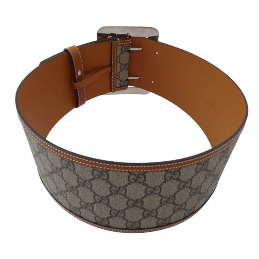 GUCCI グッチ 718505FABFB9871 GG wide belt ワイド ベルト ブラウン系【極上美品】【中古】