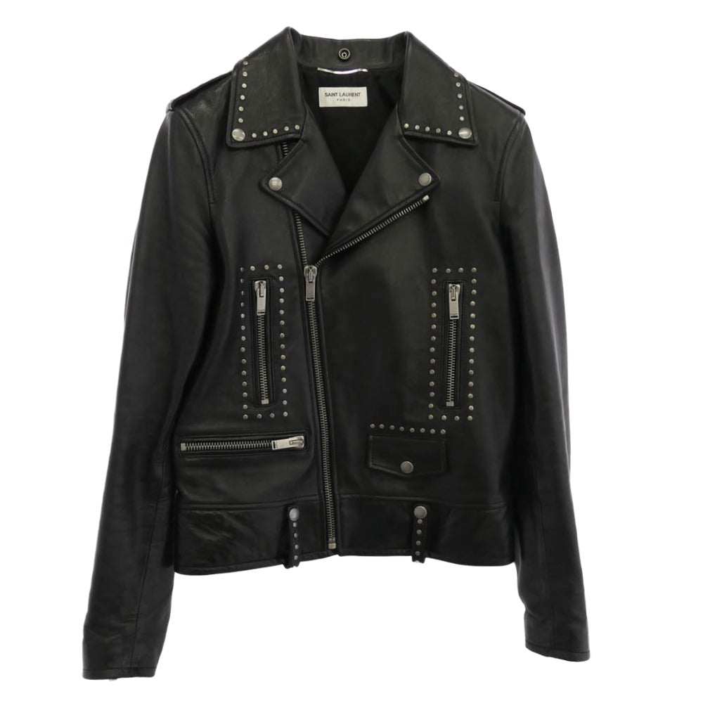 SAINT LAURENT サンローラン 533659 YC2QO STUDDED LEATHER MOTORCYCLE
