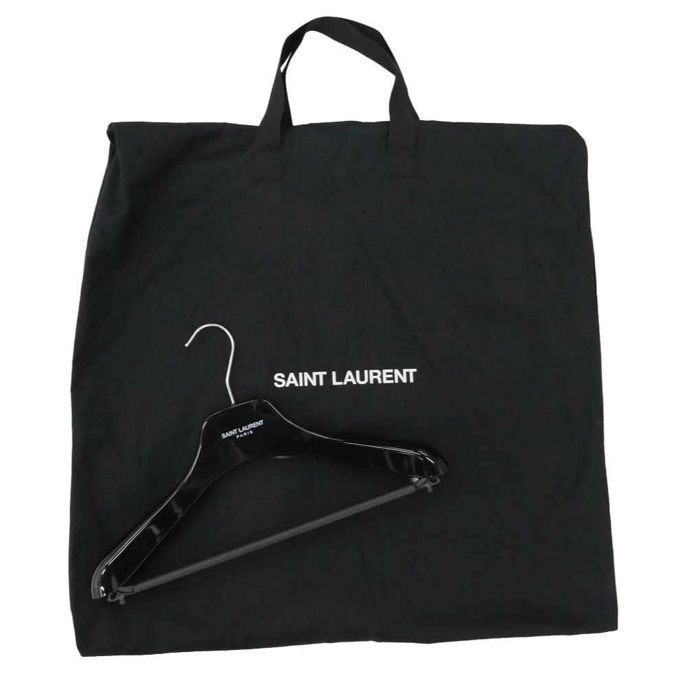 SAINT LAURENT サンローラン 533659 YC2QO STUDDED LEATHER MOTORCYCLE JACKET スタッズ モーターサイクル レザー ライダースジャケット ブラック系 44【中古】