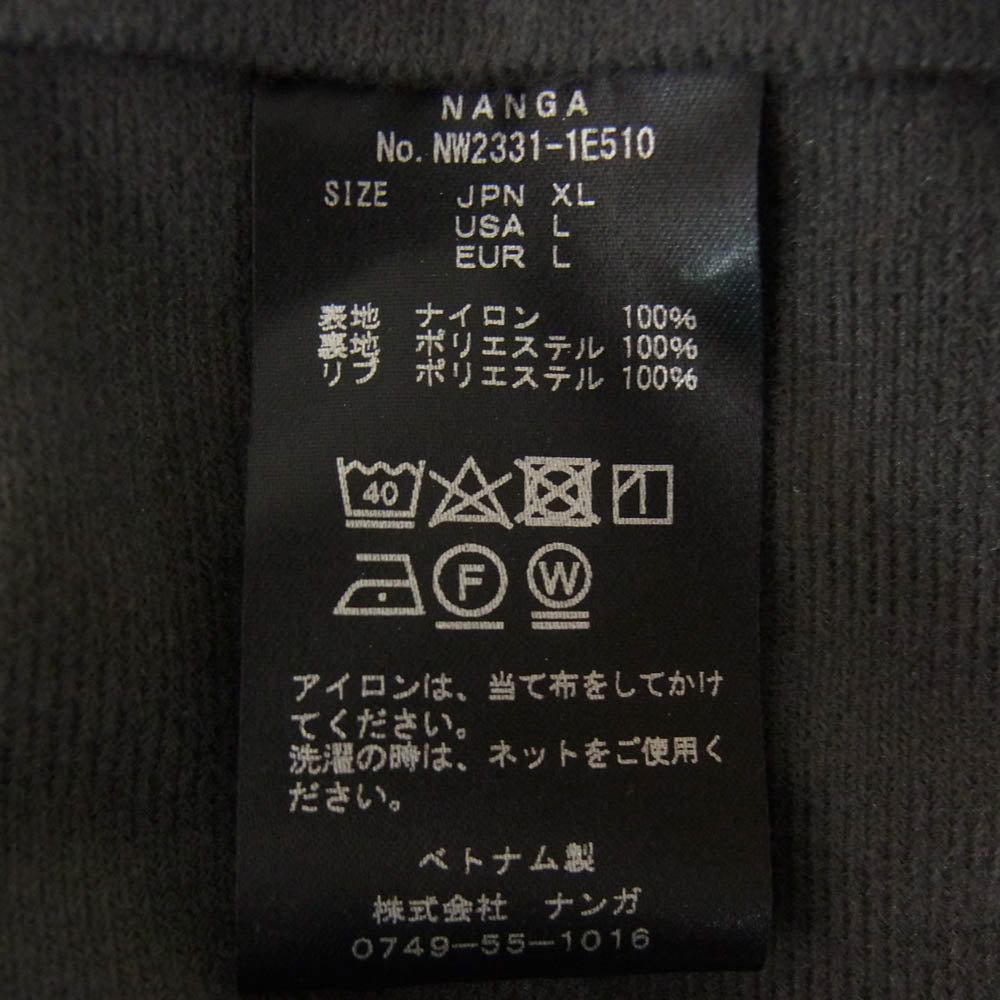 NANGA ナンガ NW2331-1E510 RIB COLLAR COACH JACKET リブカラー コーチ ジャケット カーキ系 XL【中古】