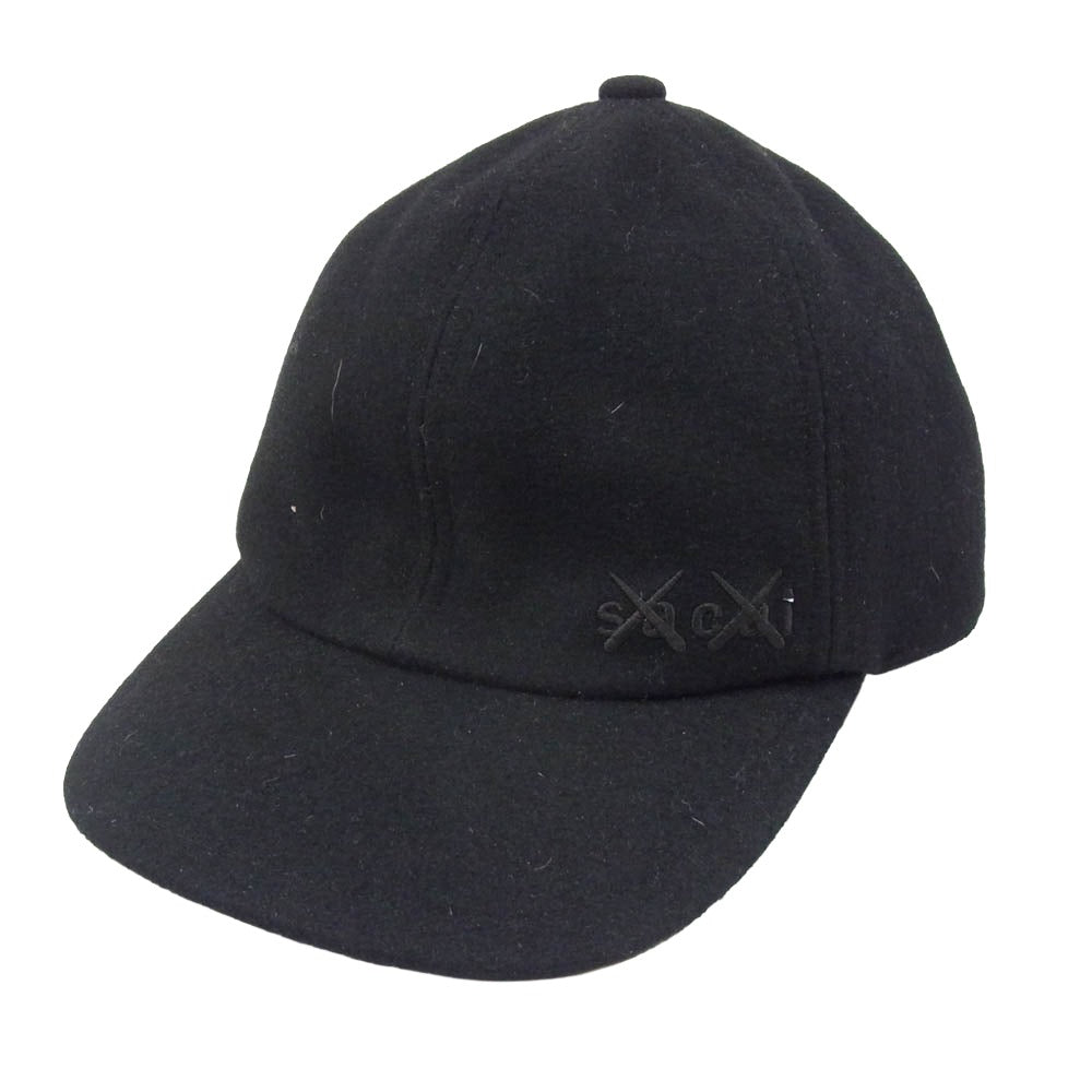 新品同様　サカイ　カウズ　メルトンキャップ　ウールキャップ Sacai サカイ 21-0289S x KAWS MELTON CAP カウズ メルトン キャップ