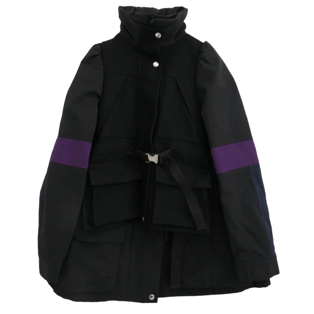 Sacai サカイ 21AW 21-05794 Wool Melton Grosgrain Blouson ウール 