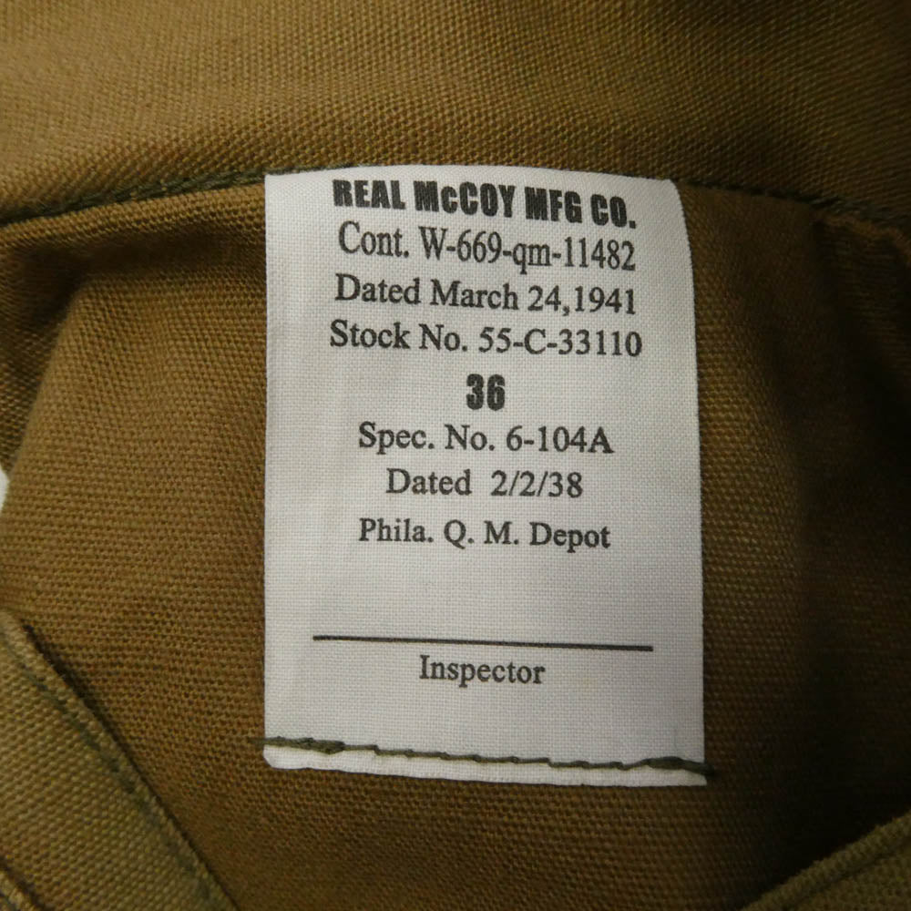 The REAL McCOY'S ザリアルマッコイズ COAT MACKINAW OD マッキーノ コート ジャケット ブラウン系 36【中古】