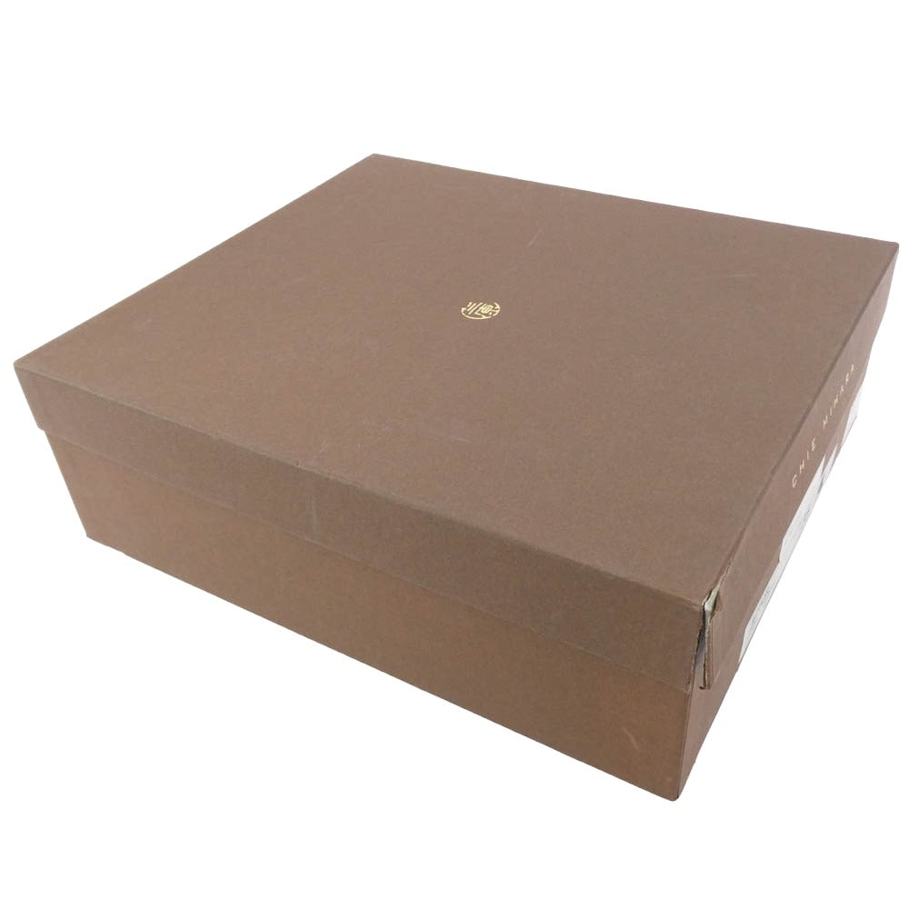 チエミハラ スエード切替 サイドジップ レザー ショートブーツ チャコール系 35【中古】