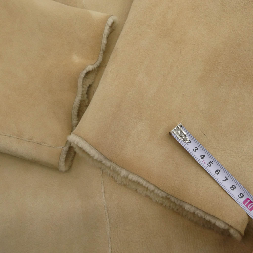 オープニングセレモニー リアルムートン リバーシブルコート ベージュ系 S【中古】