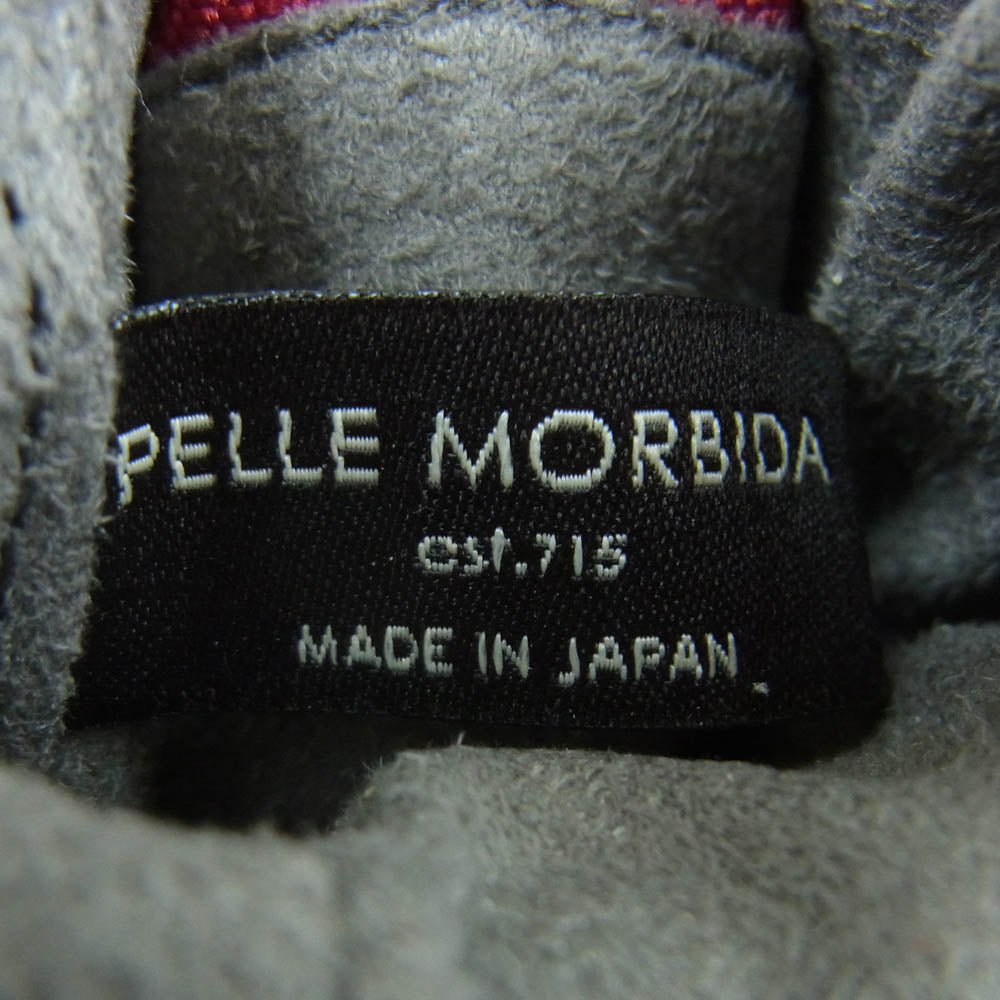 PELLE MORBIDA ペッレモルビダ レザー クラッチ バッグ 牛革 日本製 レッド系 ブラック系【中古】