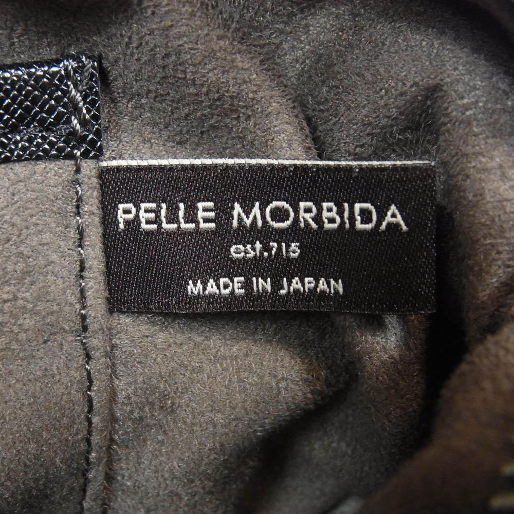 PELLE MORBIDA ペッレモルビダ LAB SERIES ラボシリーズ キャンバス ポーチ セカンド バッグ ベージュ系【中古】