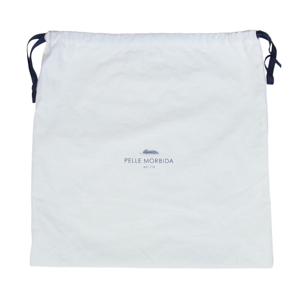PELLE MORBIDA ペッレモルビダ Tela Marina テラマリーナ レザー トート ハンド バッグ ダークグレー系【中古】