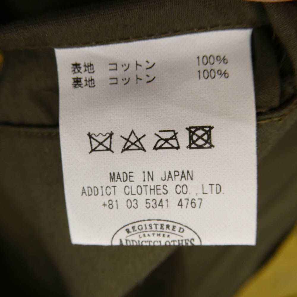 ADDICT CLOTHES アディクトクローズ WAXED COTTON COACH JACKET ワックス コットン コーチ ジャケット イエロー系 44【中古】