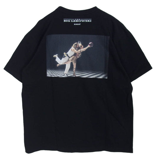 Sacai サカイ 19-0107S The Big Lebowski LETS GO BOWLING ザ ビッグ リボウスキ レッツ ゴー ボウリング バックプリント 半袖 Tシャツ ブラック系 2【中古】