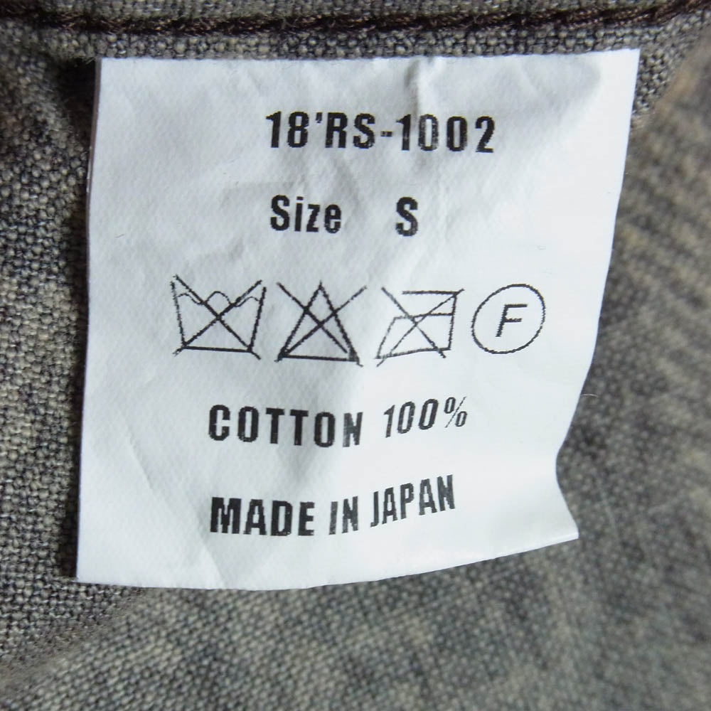 RATS ラッツ 18AW 18’RS-1002 COTTON CHECK PRINT FLANNEL SHIRT チェック柄 コットン フランネル 長袖シャツ ブラウン系 S【中古】