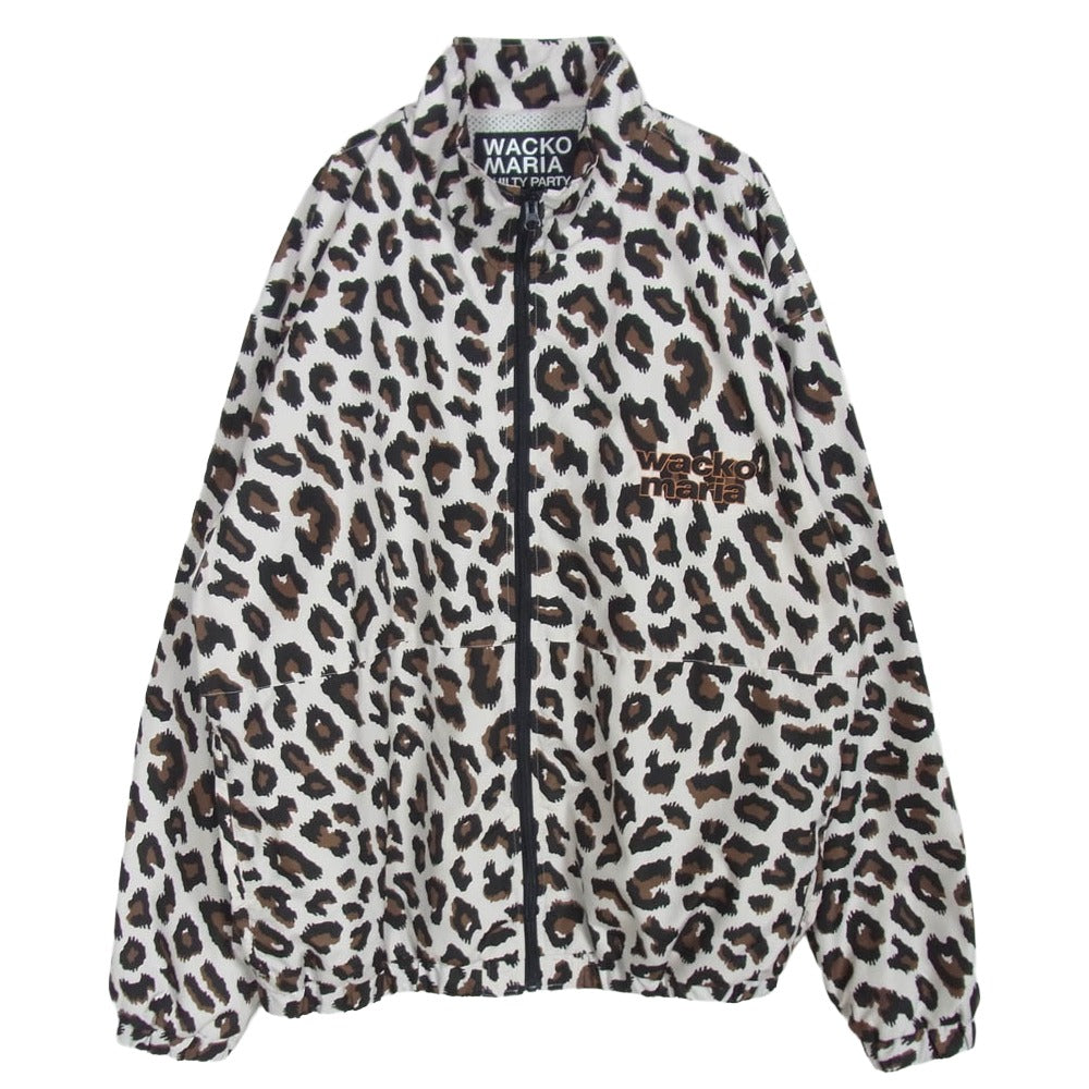 WACKO MARIA ワコマリア 23SS-WMO-TJ06 LEOPARD TRACK JACKET レオパード ナイロン トラックジャケット ホワイト系 M【中古】 WACKO MARIA ワコマリア 23SS-WMO-TJ06 LEOPARD TRACK JACKET