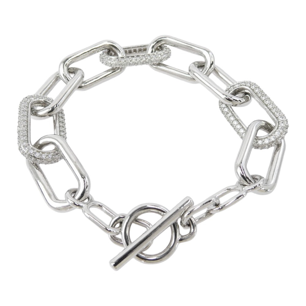 ステラハリウッド メタルシャイニー チェーン ブレスレット シルバー系