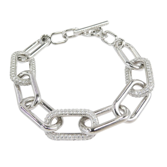 ステラハリウッド メタルシャイニー チェーン ブレスレット シルバー系【中古】