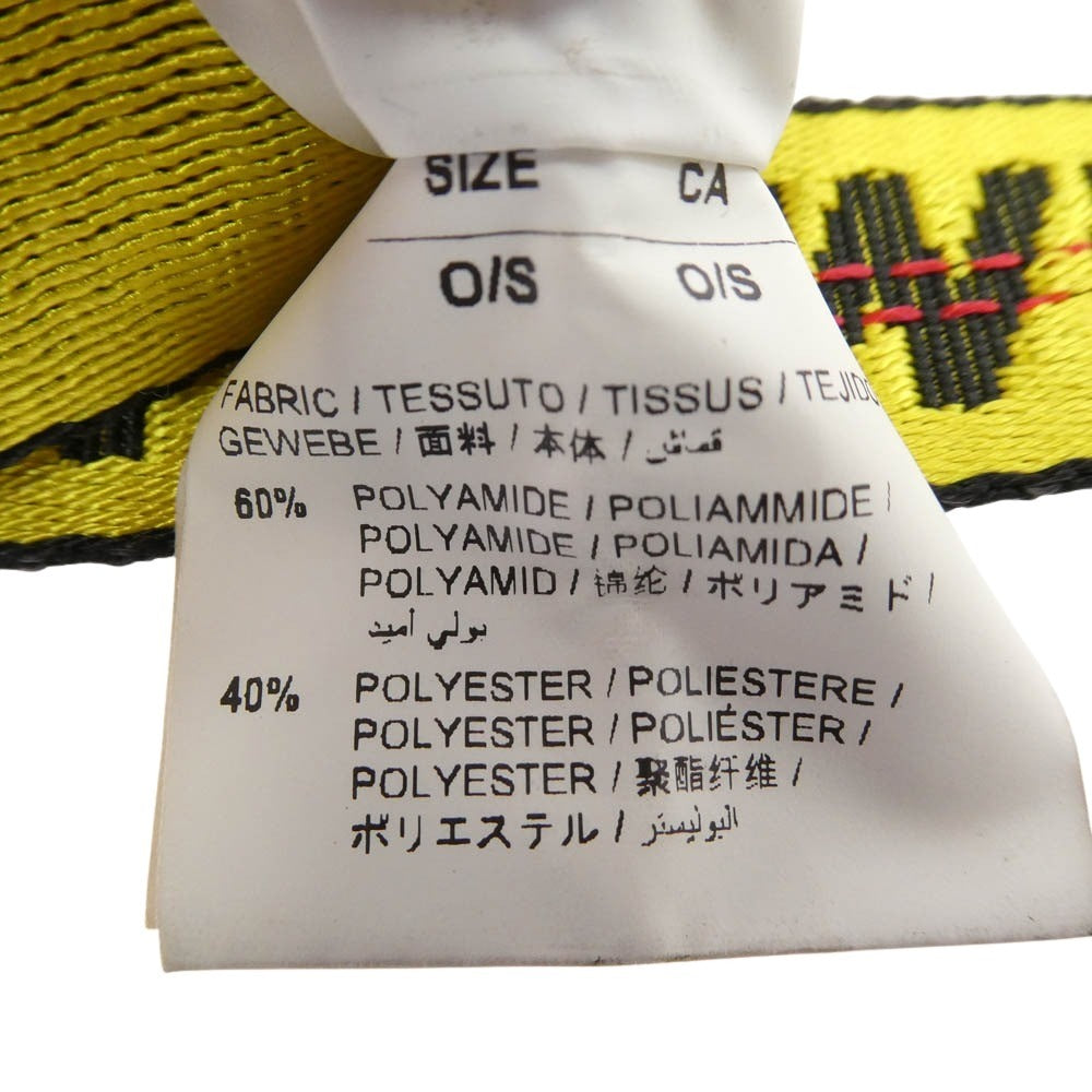 OFF-WHITE オフホワイト イーストランドタグ Classic Industrial Belt Yellow クラシック インダストリアル ベルト イエロー系 ブラック系【中古】