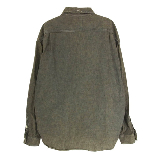 VISVIM ビズビム 19SS 0119105011008 HEMI SHIRT L/S C/SI CHAMBRAY ヘミ 長袖 シャン シャンブレー シャツ ヴィンテージ生地 天然加工 ブラック系 2【中古】