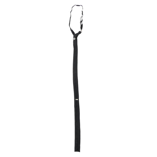 DIOR HOMME ディオールオム ロゴプレート フック ナロー ネクタイ ブラック系【中古】