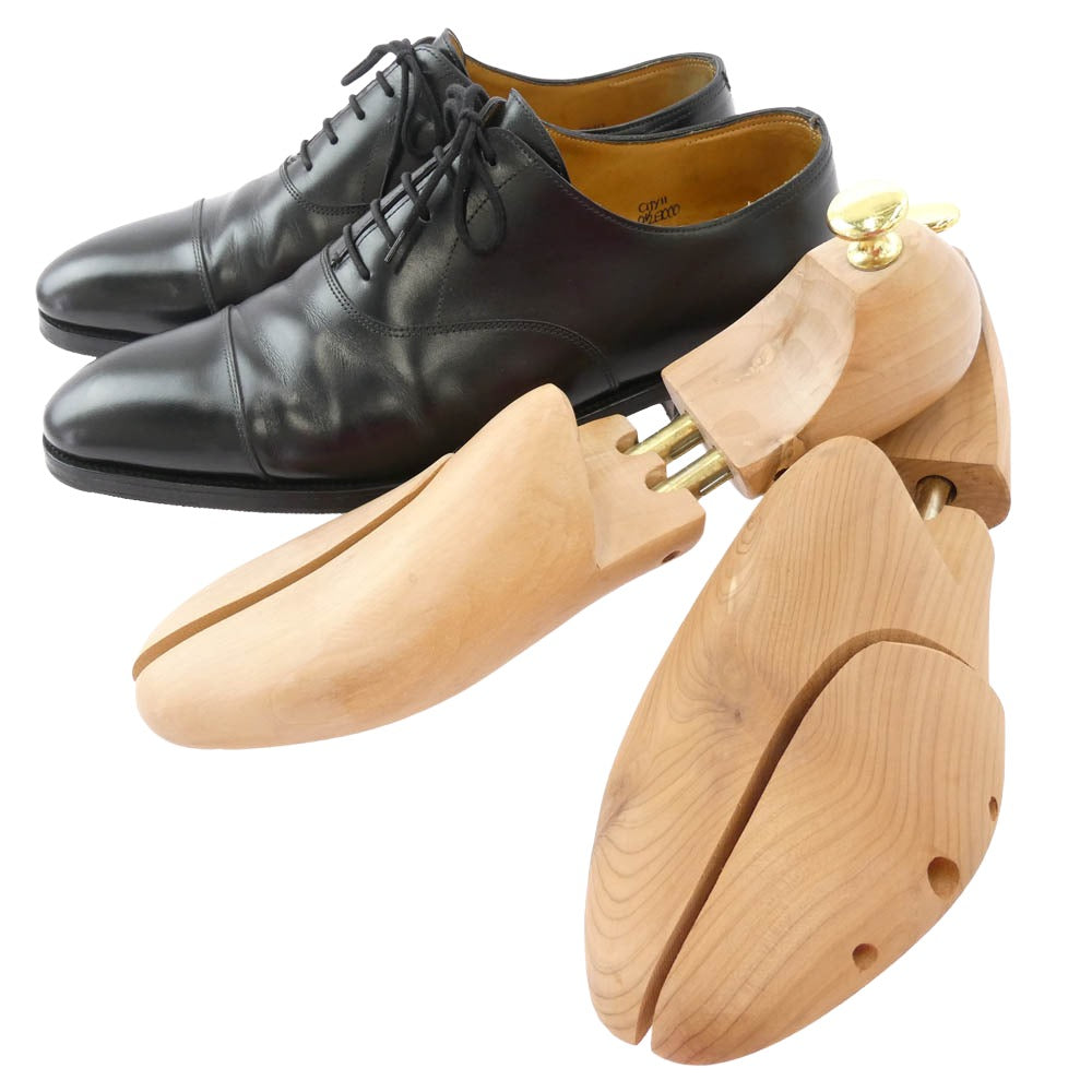 John Lobb ジョンロブ CITY II シティ2 ストレートチップ レースアップ レザー ドレス シューズ ブラック系 9.5【中古】