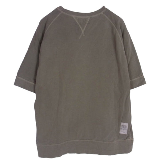 The REAL McCOY'S ザリアルマッコイズ TOY'S MCCOY トイズマッコイ ガーメントダイ 製品染め 無地 半袖 ラグラン スウェット シャツ カーキ系 38【中古】