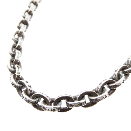 CHROME HEARTS クロムハーツ(原本無) ブラックシンフォニーギャランティ付属 PAPER CHAIN 24 ペーパー チェーン ネックレス シルバー系 24inch【中古】