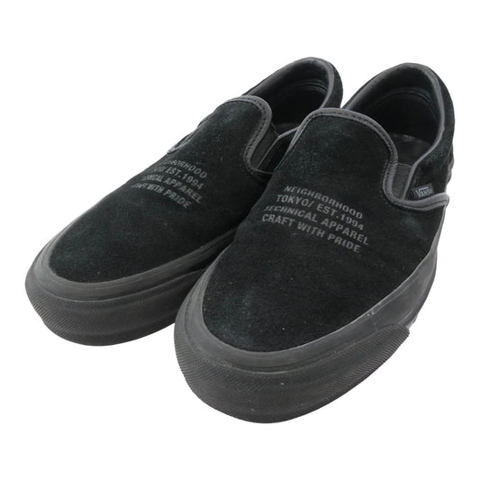 VANS バンズ OTW by Vans × NEIGHBORHOOD ネイバーフッド Classic Slip-On 98 クラシック スリッポン スニーカー ブラック系 26.5cm【中古】
