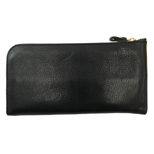 オルガン シュリンクレザー L字ファスナー 長財布 ブラック系【中古】