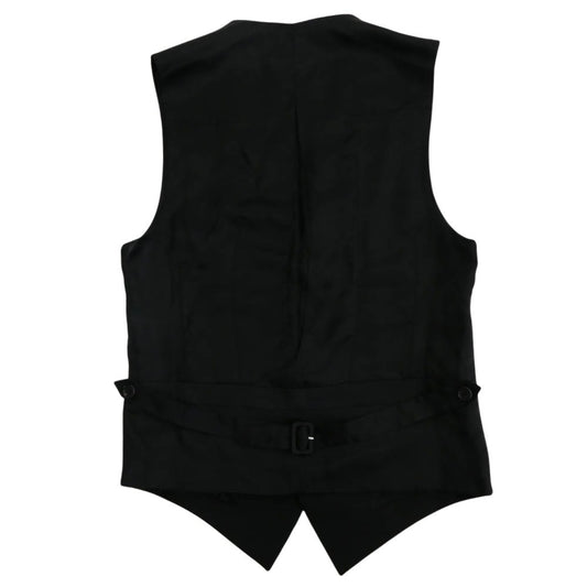 DIOR HOMME ディオールオム 08SS 8E3160330559 クリスヴァンアッシュ期 プリーツ加工 ジレ ベスト ブラック系 44【中古】