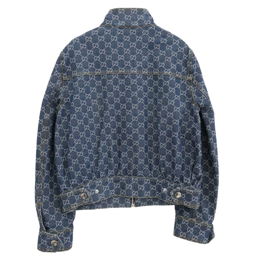 GUCCI グッチ 25SS 815185 XDC9I Denim Jacket GGデニム ジャカード デニム ジャケット インディゴブルー系 38【極上美品】【中古】