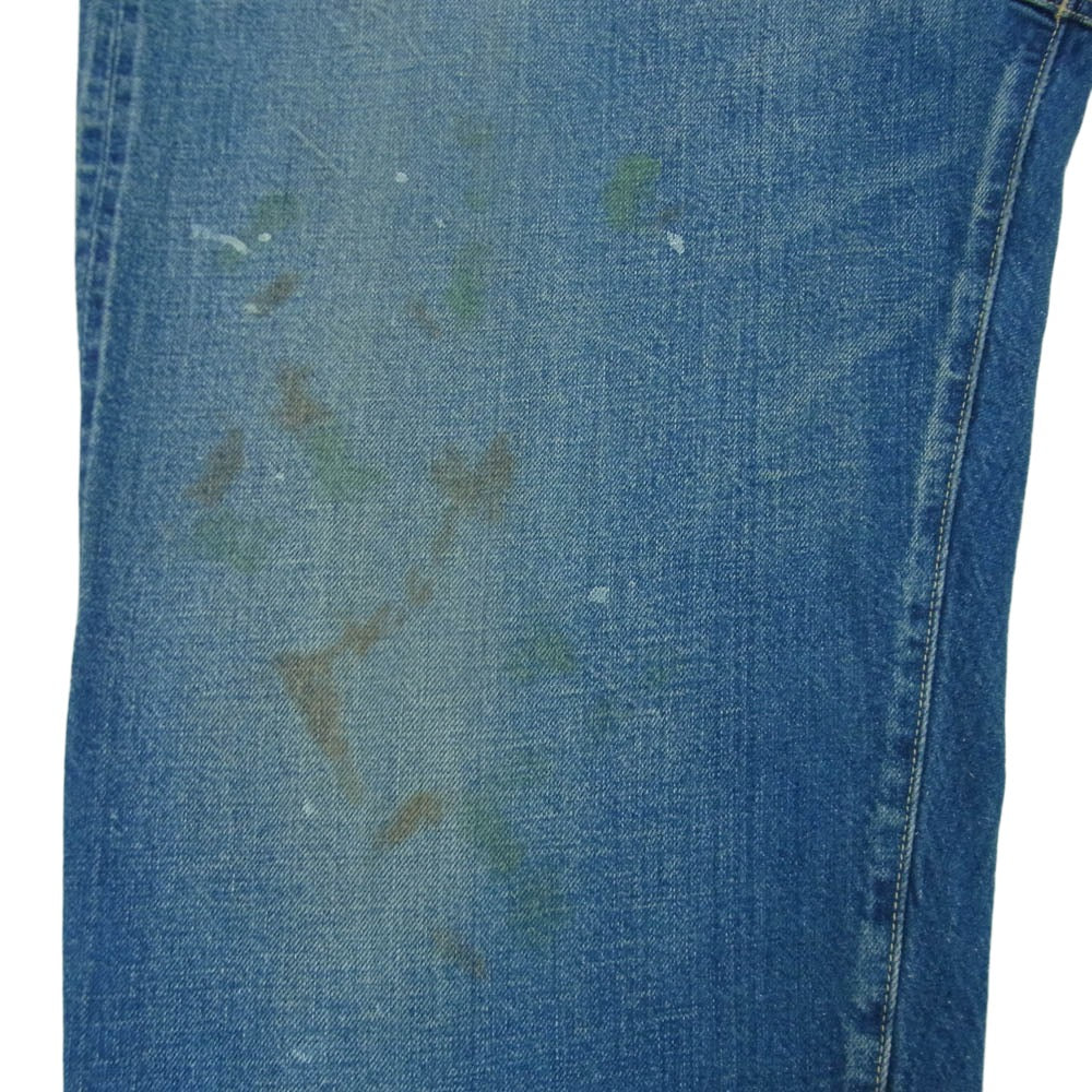 GOLD ゴールド GL42505H RECYCLED WASTE SUVIN COTTON YARN 11.5oz. DENIM 5POCKET WIDE PANTS VINTAGE WASHED ヴィンテージウォッシュ加工 デニム パンツ ジーンズ インディゴブルー系 S W30【中古】