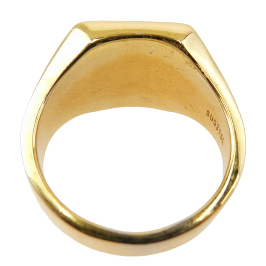 ノウハウ Square Ring スクエア リング ゴールド系 19号【中古】