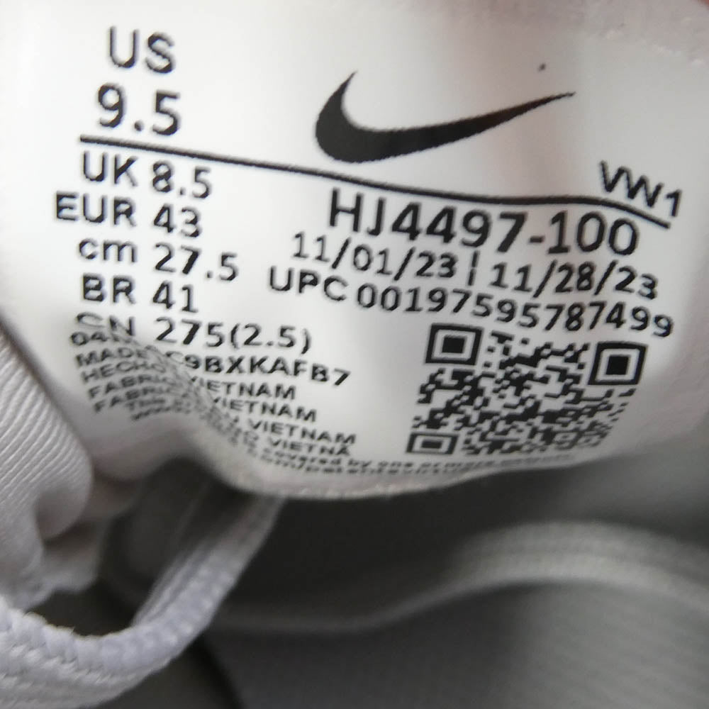 NIKE ナイキ HJ4497-100 V2K Run メッシュ ラン スニーカー ホワイト系 シルバー系 27.5cm【美品】【中古】