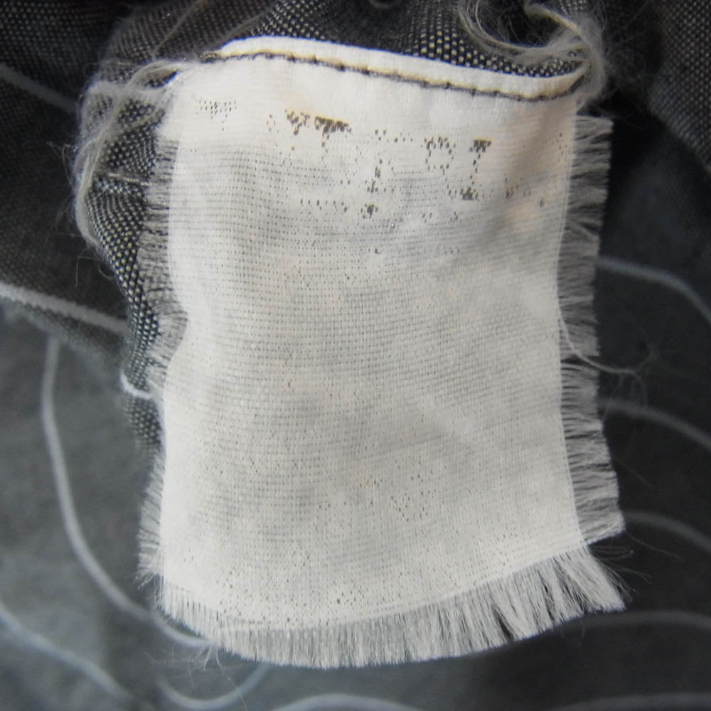 TENDERLOIN テンダーロイン 06SS T-STRIPE WORK SHT オーバルロゴ ワッペン ストライプ ワークシャツ 長袖シャツ グレー系 S【中古】