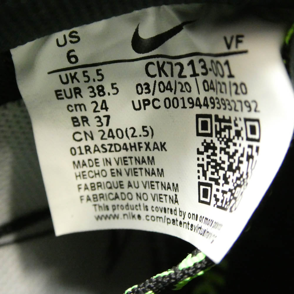 NIKE ナイキ CK7213-001 Air Force 1 Low '07 World Wide エアフォース1 ロー '07 ワールドワイド スニーカー ブラック系 グリーン系 ピンク系 24cm【中古】