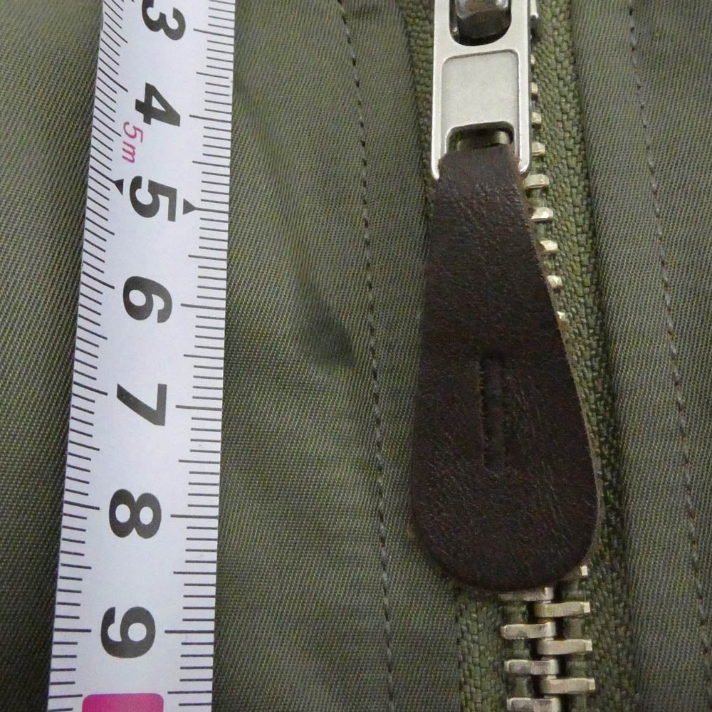 WACKO MARIA ワコマリア 23AW MA-1 FLIGHT JACKET TYPE-3 ロゴ刺繍 フライト ジャケット ボンバー ジップアップ ミリタリー ブルゾン アウター カーキ系 S【中古】