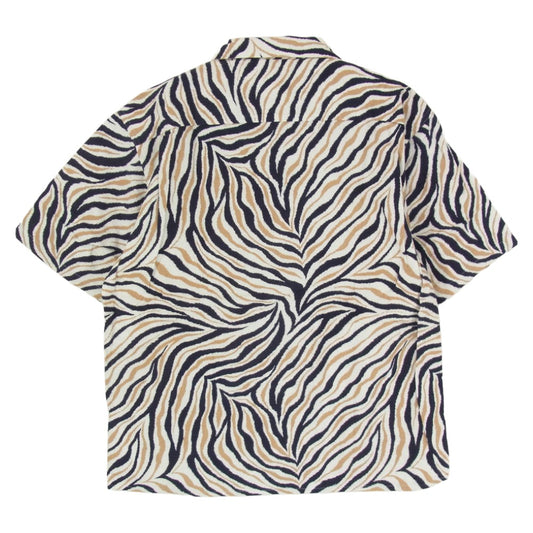 TENDERLOIN テンダーロイン T-PRINT FLANNEL SHT ZEBRA プリント フランネル ゼブラ 半袖 シャツ ブラウン系 M【中古】