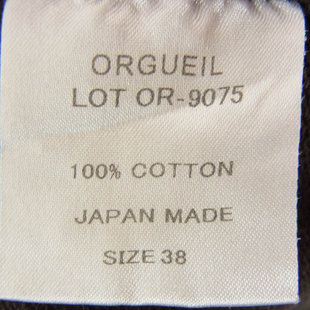 ORGUEIL オルゲイユ OR-9075 Basque T-Shirt バスク 半袖 Tシャツ ブラウン系 38【中古】