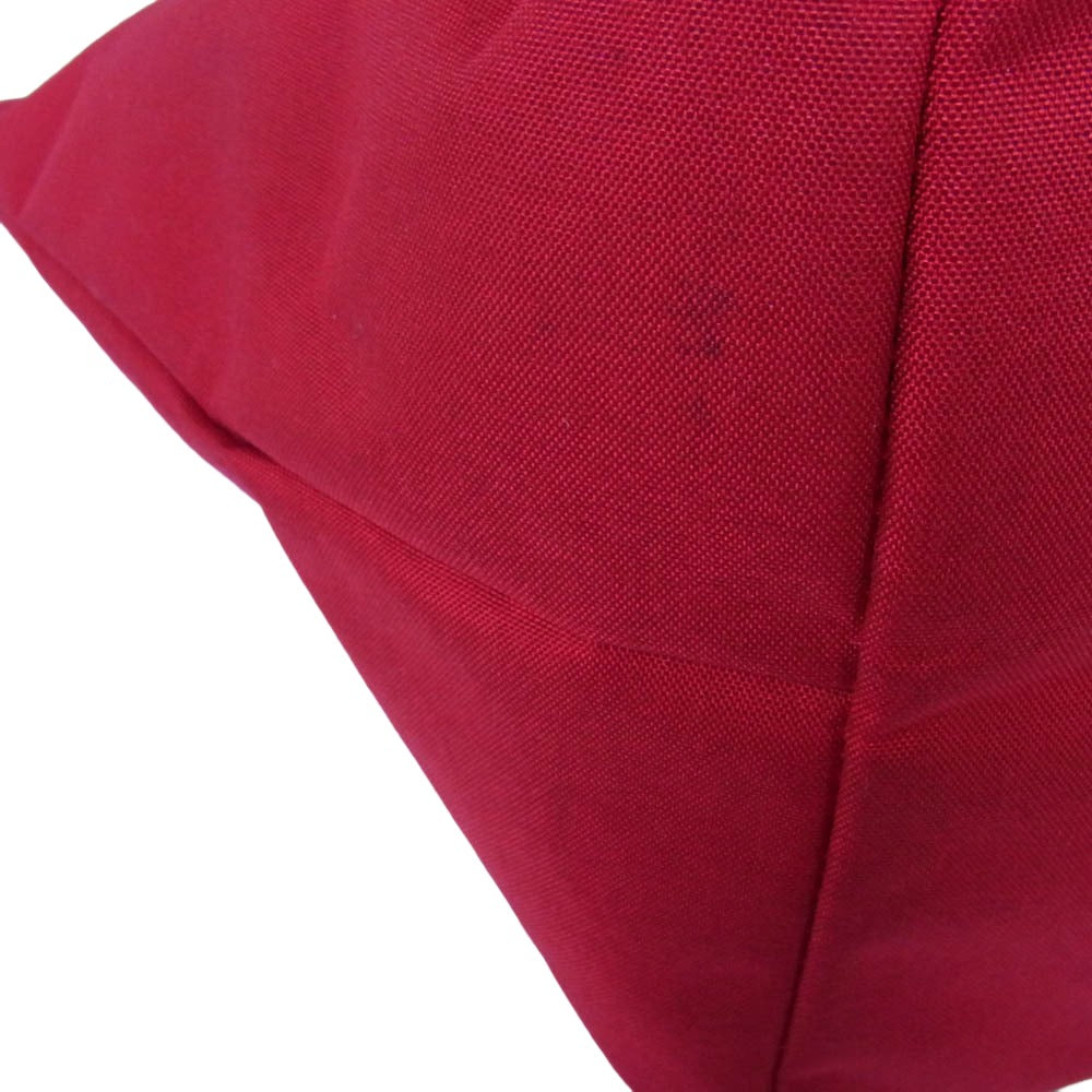 Herve Chapelier エルベ・シャプリエ レザーハンドル ナイロン 舟型 トートバッグ レッド系【中古】